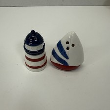 Ceramic Lighthouse Figural Salt and Pepper Shaker Set — listing 2