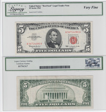 1963 $5 United States Note (Red Seal) - Series 1963, Serial A49334368A — listing 4