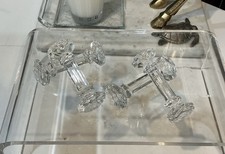 Set of 3 Hand-Blown Glass Knife Rests with White Latticino Stripes — listing 4