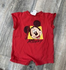 Disney Baby Mickey Mouse romper Mickey Mouse & Pluto Muslin Romper Light Blue — listing 3