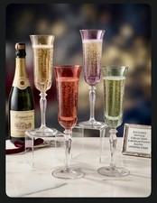 Trumpet-Form Crystal Champagne Flutes, Set of 4 — listing 4