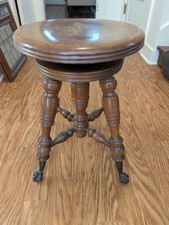 Vintage Tonk Manufacturing Co. Wooden Piano Bench with Lift-Top Storage — listing 3