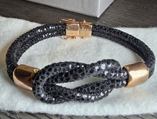 Milor Italy Bronze and Leather Multi-Strand Bracelet with Magnetic Clasp, 7 1/4" — listing 3