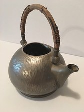 Vintage Pewter Teapot with Wooden Handle — listing 3