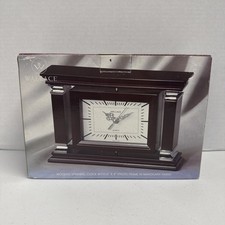 Wallace Silversmiths Quartz Mantle Clock with Pendulum Mahogany Finish — listing 3
