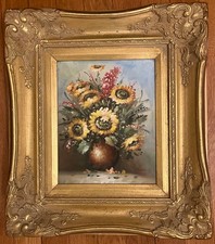 Cerbone Floral Still Life Oil Painting in Ornate Gold Frame — listing 5