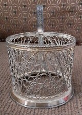 Mixed Lot of 8 Vintage Tea Glass Holders (Podstakanniks) — Silver Plate & Filigree — listing 6