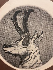 Signed & Numbered Limited Edition Wildlife Print of Pronghorn Antelope, Framed — listing 5