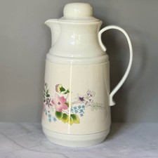 Vintage 1980s Thermal Serving Set with Insulated Carafe and Tumblers, Pastel Stripe Pattern, New Old Stock — listing 6