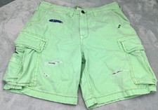 True Religion Cargo Shorts Jet Black White Stitch Style 108056 Size 36 — listing 6