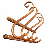 Bentwood Hall Tree Coat & Hat Stand with Scrolled Hooks, Thonet-Style — listing 2
