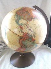 Vintage Desktop World Globe on Metal Dual-Axis Stand — listing 4