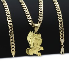 Spread-Wing Eagle Pendant on Curb Chain Necklace — listing 6