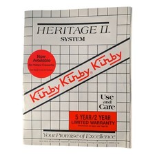 Kirby Heritage II Vacuum Cleaner Use and Care Guide Owner's Manual — listing 6