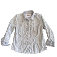 Orvis Women's Navy Pintucked Long-Sleeve Button-Down Shirt — listing 3