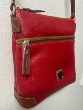 Vintage Dooney & Bourke All-Weather Leather Tan Flap Crossbody Bag