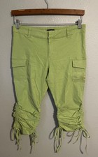 Wet Seal Women's Pink Linen-Blend Cuffed Shorts, Size M — listing 4
