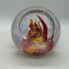 Contemporary Studio Art Glass Dichroic Iridescent Fan/Wing Form Vase, Signed & Dated 2011 — listing 5