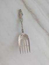 Whiting Lily Pattern Sterling Silver Fish Knife & Fork Set, Fork 7-3/4", Knife 8-1/2" — listing 4