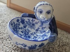 Chinese Blue and White Porcelain Octagonal Cachepot / Small Planter