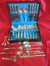 Vintage Silverplate Serving Set with Floral Daisy Handle Pattern - Pierced Pie Server and Cold Meat Fork