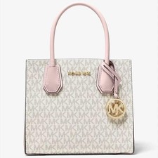 Michael Kors Mercer Gallery Medium Pebbled Leather Tote in Pink — listing 5