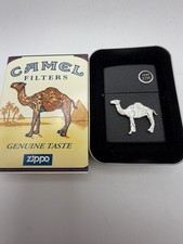 Zippo Camel Cigarette Lighter with Raised Pewter Camel Emblem in Original Box — listing 3