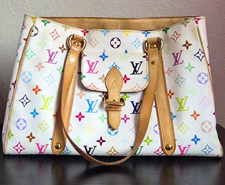 Louis Vuitton x Takashi Murakami Monogram Multicolore Black Aurelia MM Tote Handbag — listing 4