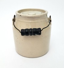 Antique Stoneware Storage Jar with Lid and Twin Handles — listing 2