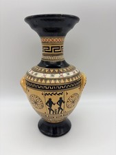 Mixed Lot of Four Decorative Vases and Pitchers Including Greek Amphora and Copper Repoussé Vase — listing 2