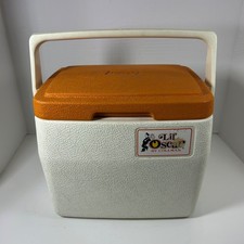 Vintage Coleman Lil' Oscar Personal Cooler, Orange & Cream — listing 5