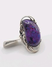 Pair of Silver-Tone Rings — Twisted Rope Band and Round Cabochon Solitaire — listing 3