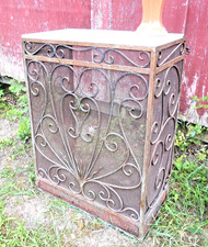 Wrought Iron Scrollwork Console Table Base with Glass Top — listing 6