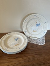 Hand-Thrown Stoneware Canister Set with Blue Goose Motif (5 Lidded Crocks + Handled Bowl) — listing 2