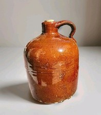 Antique Stoneware Whiskey Jug with Bristol Glaze and Brown Albany Shoulder — listing 5