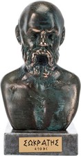 Bronze Grand Tour Bust of Socrates on Marble Base — listing 4