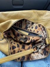 Plinio Visona Tan Leather Slouchy Shoulder Bag with Decorative Bead Tassel — listing 6