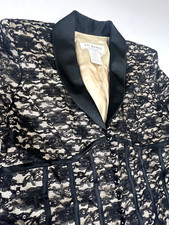 J.R. Nites by Caliendo Vintage Lace Tuxedo Jacket with Sheer Sleeves and Satin Shawl Collar, Size 10 — listing 4