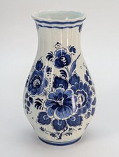 Delft Blue Hand-Painted Floral Vase, Ceramic Clog, and Ewer/Pitcher Collection — listing 6