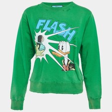"Disney x Gucci" Interlocking GG Logo Sweatshirt with GG Monogram Sleeves, Burgundy — listing 3
