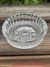 Vintage Cut Lead Crystal Pinwheel Star Pattern Ashtray — listing 4