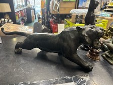 Cast Bronze Prowling Tiger Sculpture with Verdigris Patina — listing 5