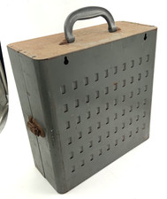Vintage Metal Housing / Machine Component with Ventilation Slots and Hex Bolts — listing 5