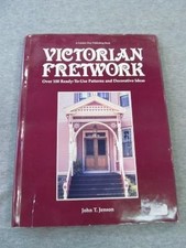 Antique Victorian Folk Art Fretwork Book Trough / Magazine Rack with Diamond Inlay — listing 3