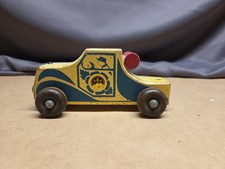 Vintage Mixed Lot of Wooden Toys - Bowling Pins Set, Toy Rocket, Boat, Die-Cast Vehicles and More — listing 6