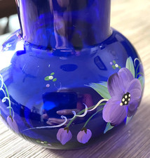 Cobalt Blue Glass Bud Vase and Small Squat Vase (Pair) — listing 6