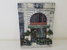 Scott Steele Signed Textured Mixed-Media Painting "Fleuriste Allains" French Flower Shop Facade — listing 2