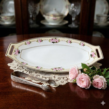 Nippon Hand-Painted Porcelain Roses Celery Dish — listing 2