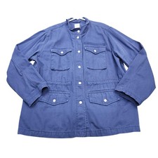 Gap Olive Green Cotton Utility Jacket, Full-Zip Field Jacket — listing 4