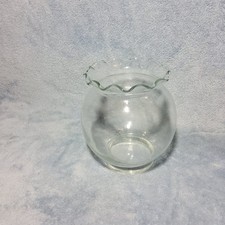 Vintage Clear Glass Ruffled/Crimped Rim Bowl with Footed Base — listing 5
